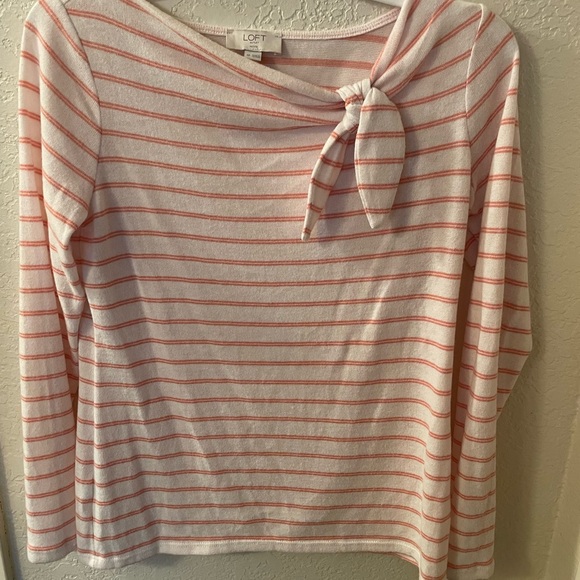 NWOT Loft size SP striped long sleeve sweater - Picture 5 of 5